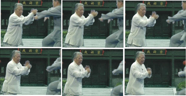 Fu Shengyuan mit "Squeeze": Push Hands Anwendung